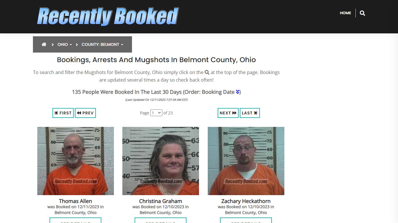 Recent bookings, Arrests, Mugshots in Belmont County, Ohio